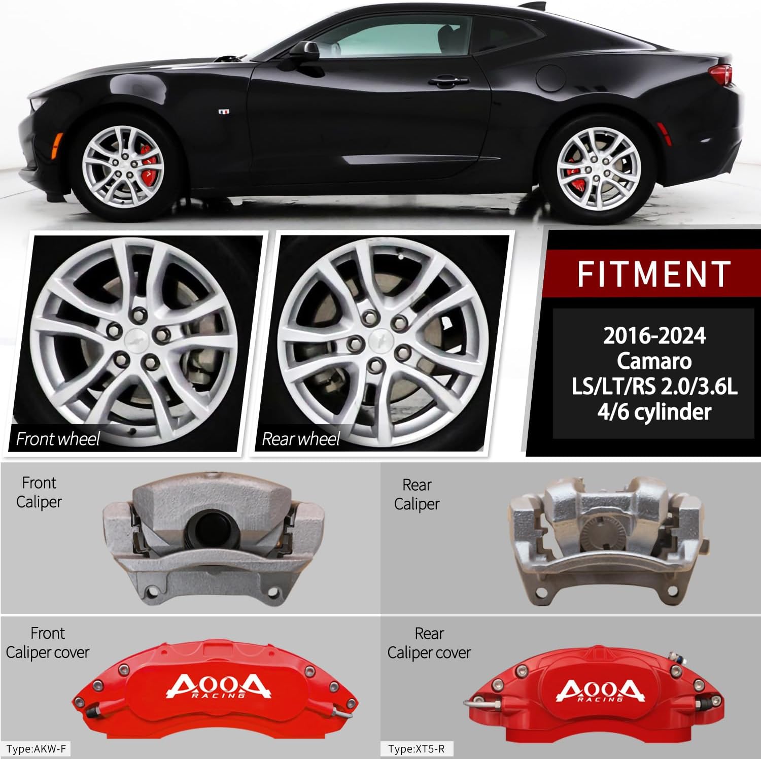 Automobile aluminum alloy caliper cover special car special buckle screw fixed caliper cover (4PCS) - VelosoleAutomobile aluminum alloy caliper cover special car special buckle screw fixed caliper cover (4PCS)car - accessories