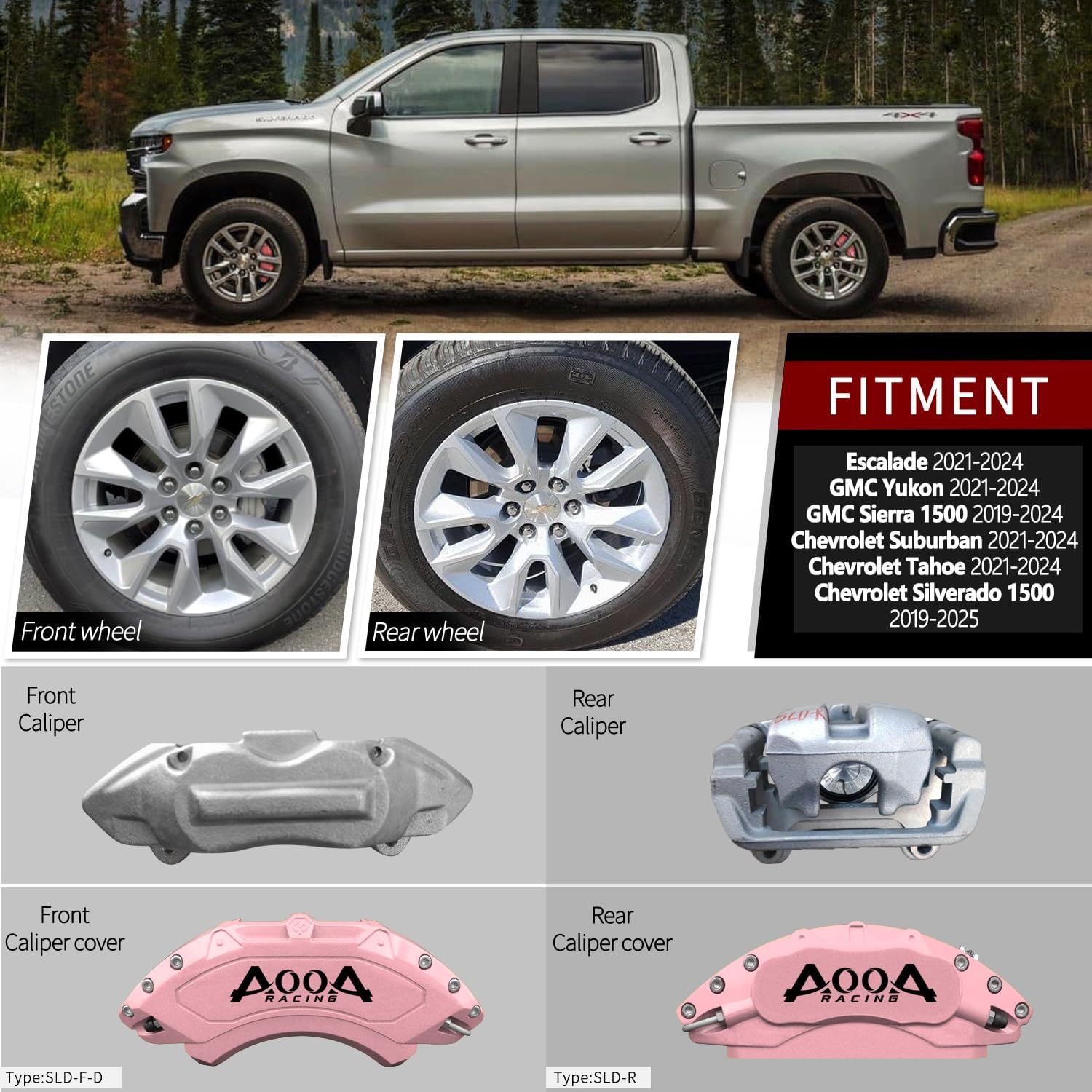 Car aluminum alloy special car special buckle screw fixed caliper cover (4PCS luxury upgrade version) - VelosoleCar aluminum alloy special car special buckle screw fixed caliper cover (4PCS luxury upgrade version)car - accessories
