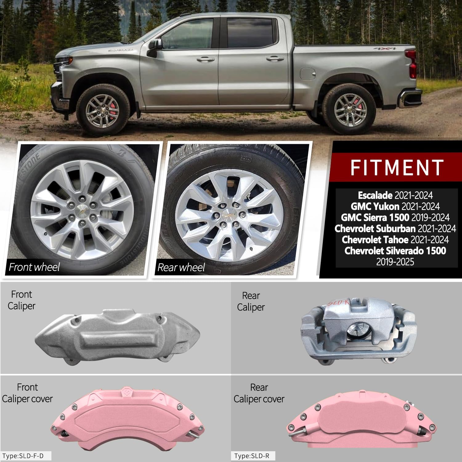 Car aluminum alloy special car special buckle screw fixed caliper cover (4PCS luxury upgrade version) - VelosoleCar aluminum alloy special car special buckle screw fixed caliper cover (4PCS luxury upgrade version)car - accessories