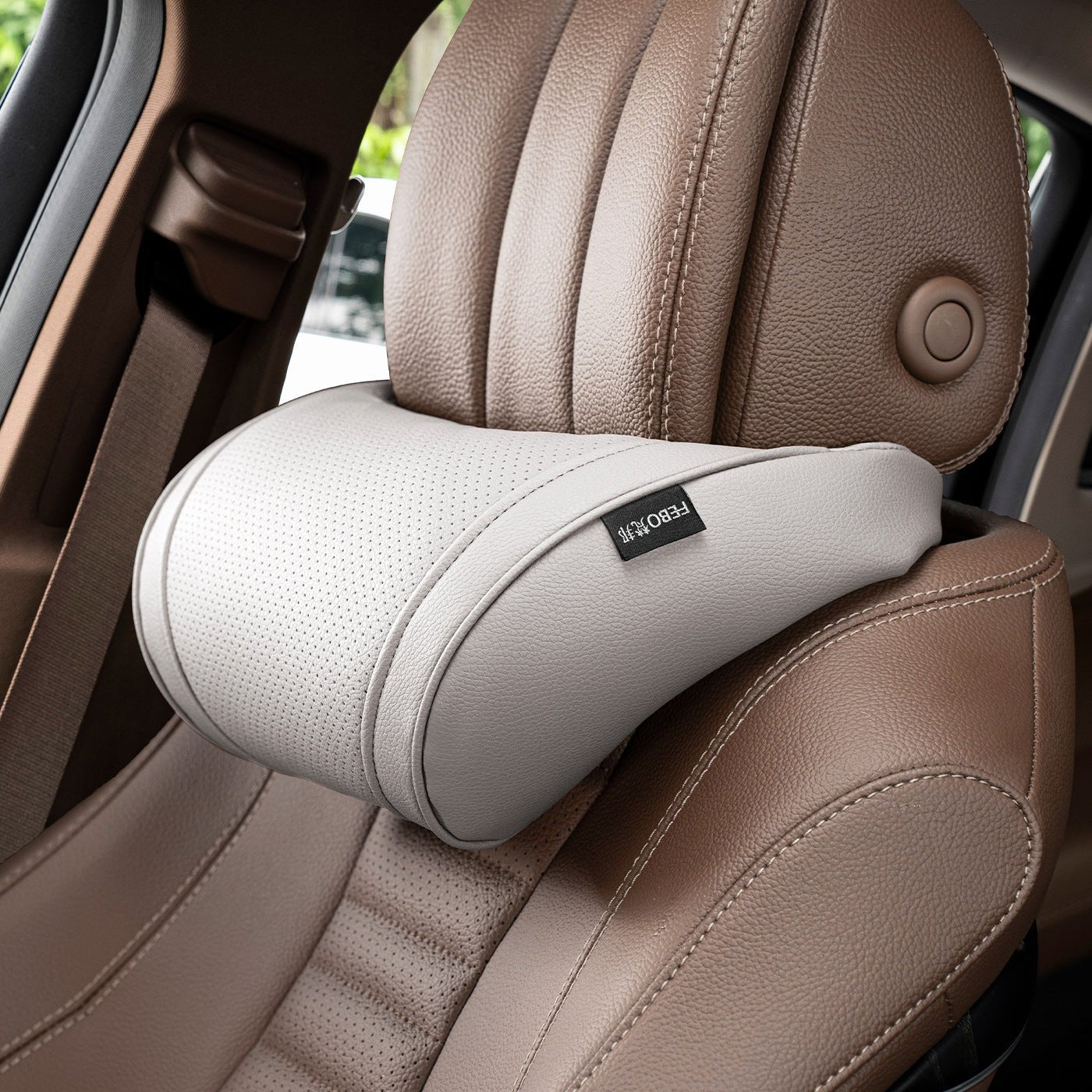 Luxury leather custom car headrest, car neck pillow, car seat lumbar cushion - VelosoleLuxury leather custom car headrest, car neck pillow, car seat lumbar cushioncar - accessories