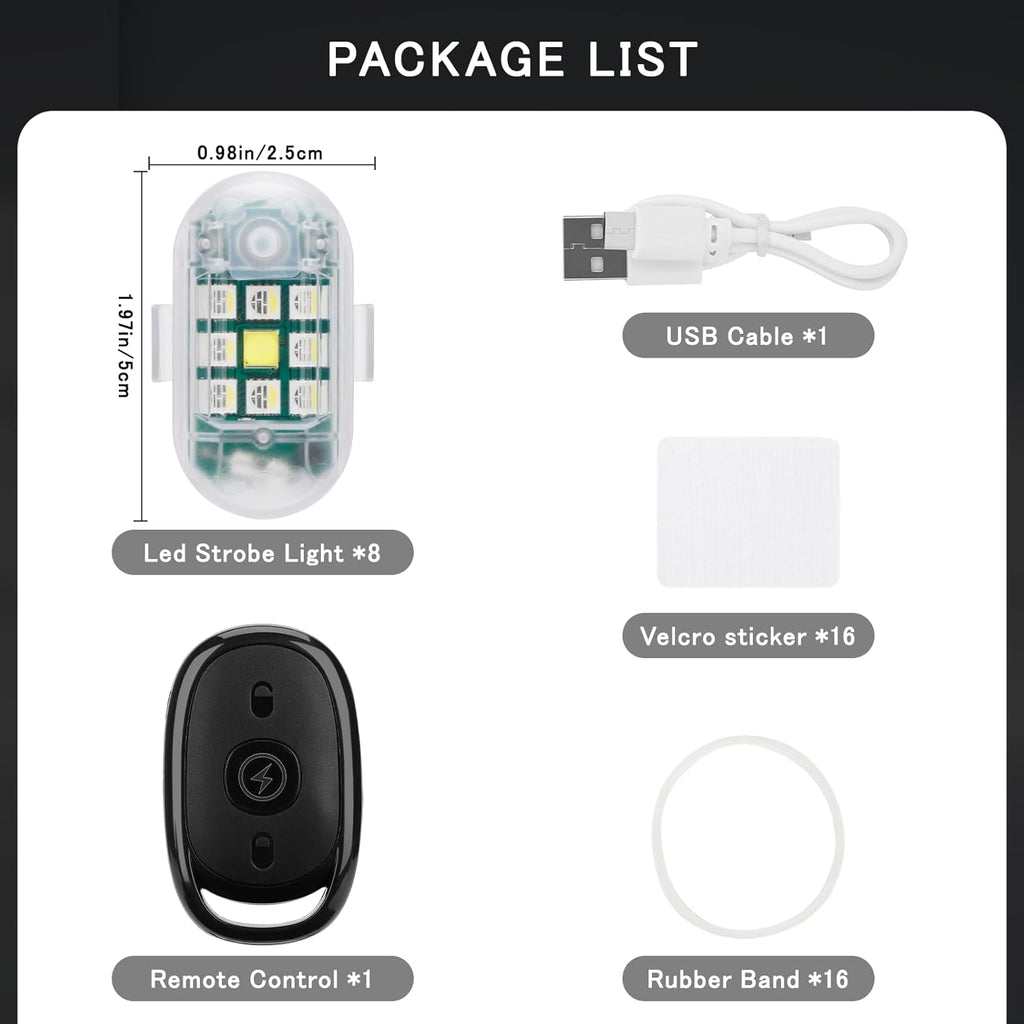 Wireless Remote Control Anti - Collision LED Strobe Light Kit - VelosoleWireless Remote Control Anti - Collision LED Strobe Light Kitcar - accessories